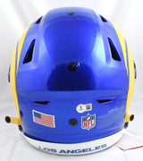 Marshall Faulk Autographed Rams F/S Speed Flex Helmet - Beckett W Hologram