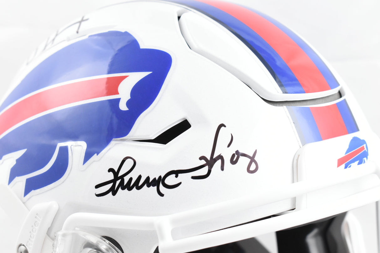 Jim Kelly Andre Reed Thurman Thomas Signed Bills F/S Speed Flex Helmet-Beckett W