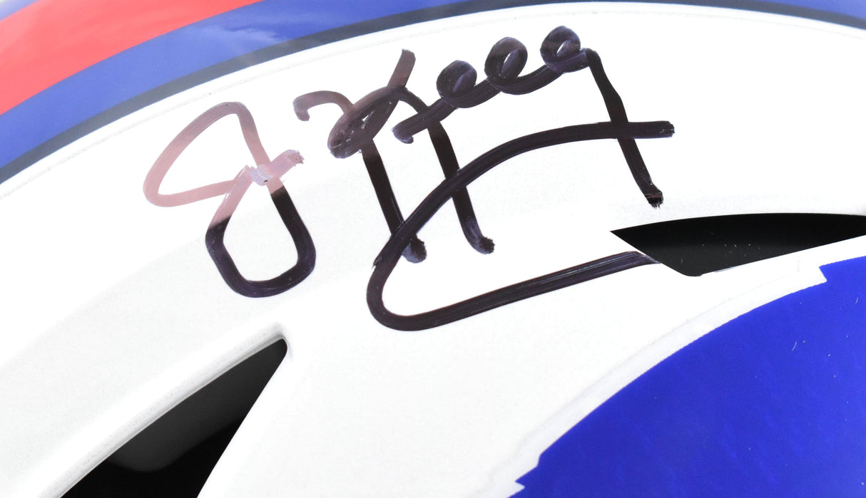 Jim Kelly Andre Reed Thurman Thomas Signed Bills F/S Speed Flex Helmet-Beckett W