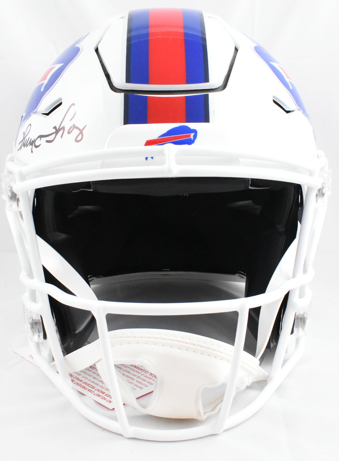 Jim Kelly Andre Reed Thurman Thomas Signed Bills F/S Speed Flex Helmet-Beckett W