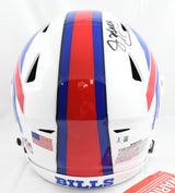 Jim Kelly Andre Reed Thurman Thomas Signed Bills F/S Speed Flex Helmet-Beckett W