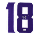 Justin Jefferson Autographed White Pro Style Jersey - Beckett W Hologram *Silver