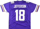 Justin Jefferson Autographed Purple Pro Style Jersey - Beckett W Hologram *Black
