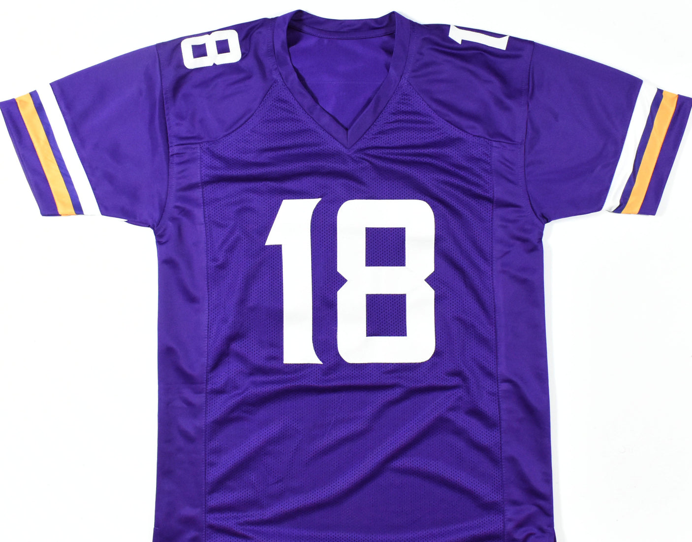 Justin Jefferson Autographed Purple Pro Style Jersey - Beckett W Hologram *Black