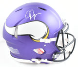 Justin Jefferson Autographed Vikings F/S Speed Authentic Helmet - Beckett W Holo