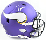 Justin Jefferson Autographed Minnesota Vikings F/S Speed Helmet - Beckett W Holo