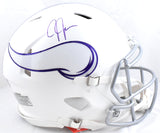 Justin Jefferson Signed Vikings F/S Alt 2024 Speed Authentic Helmet - Beckett W