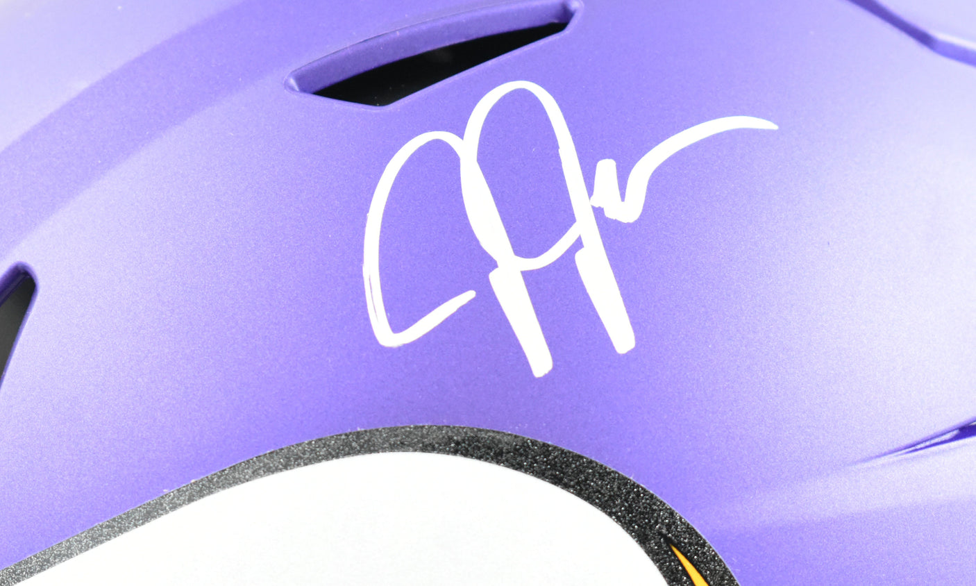 Justin Jefferson Autographed Vikings F/S Speed Flex Helmet - Beckett W Hologram