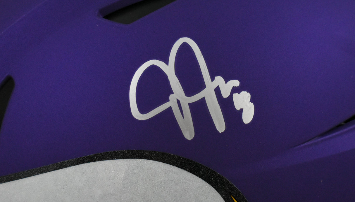 Justin Jefferson Autographed Vikings F/S SpeedFlex Helmet - Beckett W Hologram
