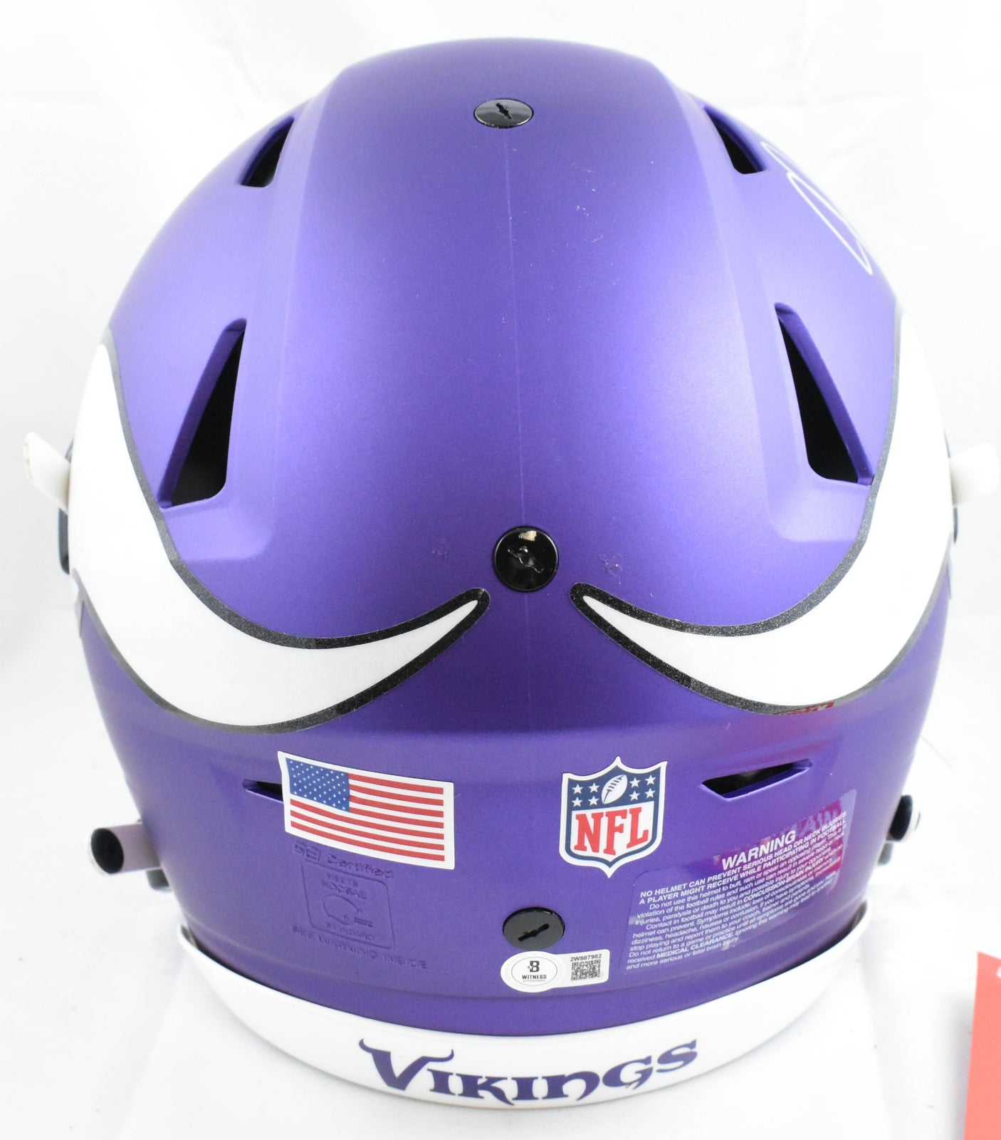 Justin Jefferson Autographed Vikings F/S SpeedFlex Helmet - Beckett W Hologram