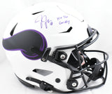 Justin Jefferson Signed Vikings F/S Lunar Speed Flex Helmet Griddy - Beckett W