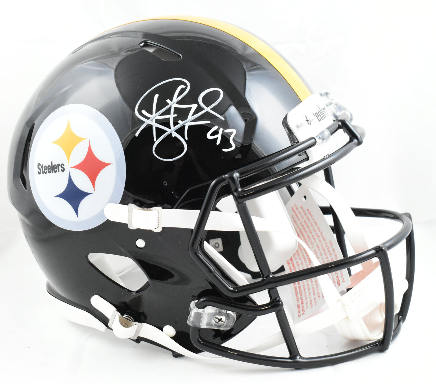 Troy Polamalu Autographed Steelers F/S Speed Authentic Helmet - Beckett W Holo