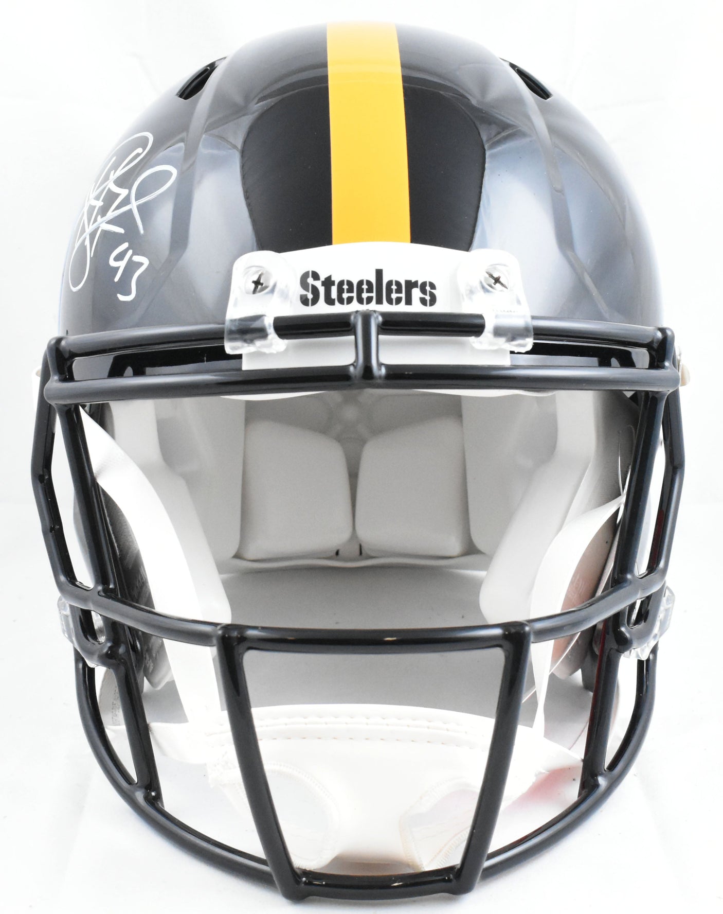 Troy Polamalu Autographed Steelers F/S Speed Authentic Helmet - Beckett W Holo