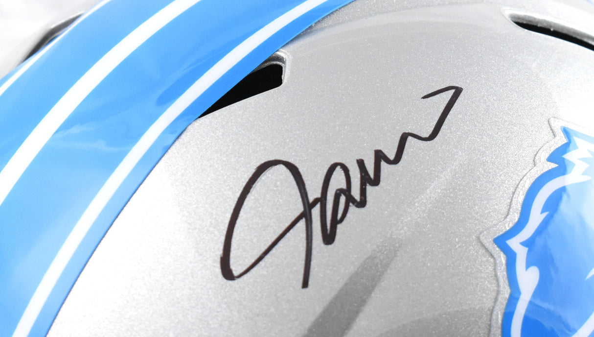 Jameson Williams Autographed Detroit Lions F/S Speed Helmet - Beckett W Hologram