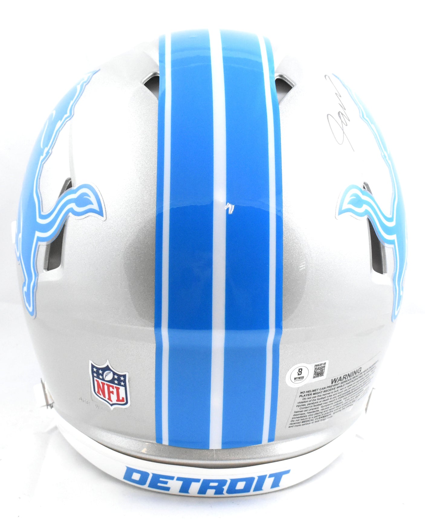 Jameson Williams Autographed Lions F/S Speed Authentic Helmet - Beckett W Holo
