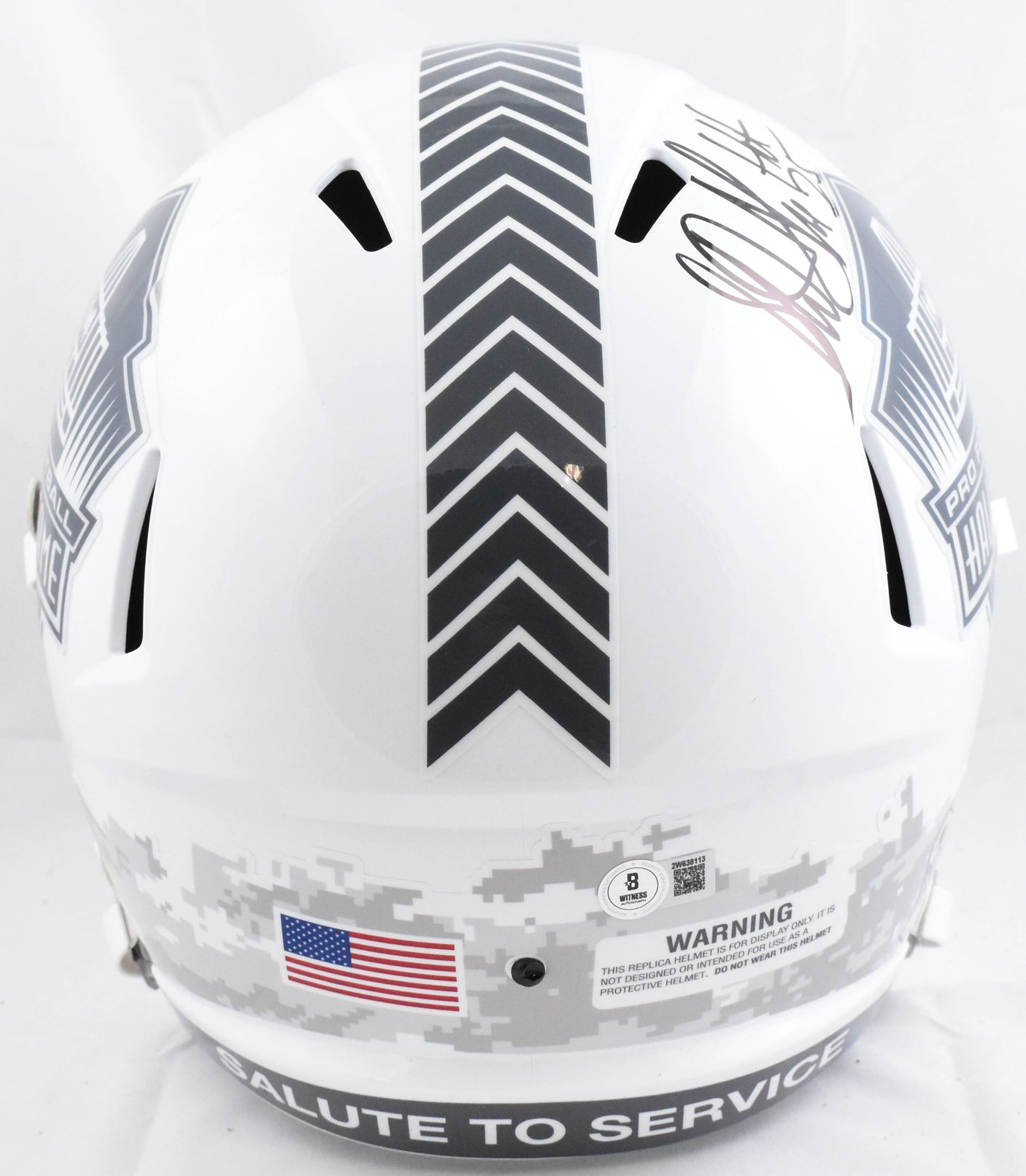 Shannon & Sterling Sharpe Autographed NFL F/S Salute Speed Helmet-Beckett W Holo