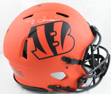Ja'Marr Chase Autographed Bengals F/S Rave Speed Authentic Helmet-Beckett W Holo