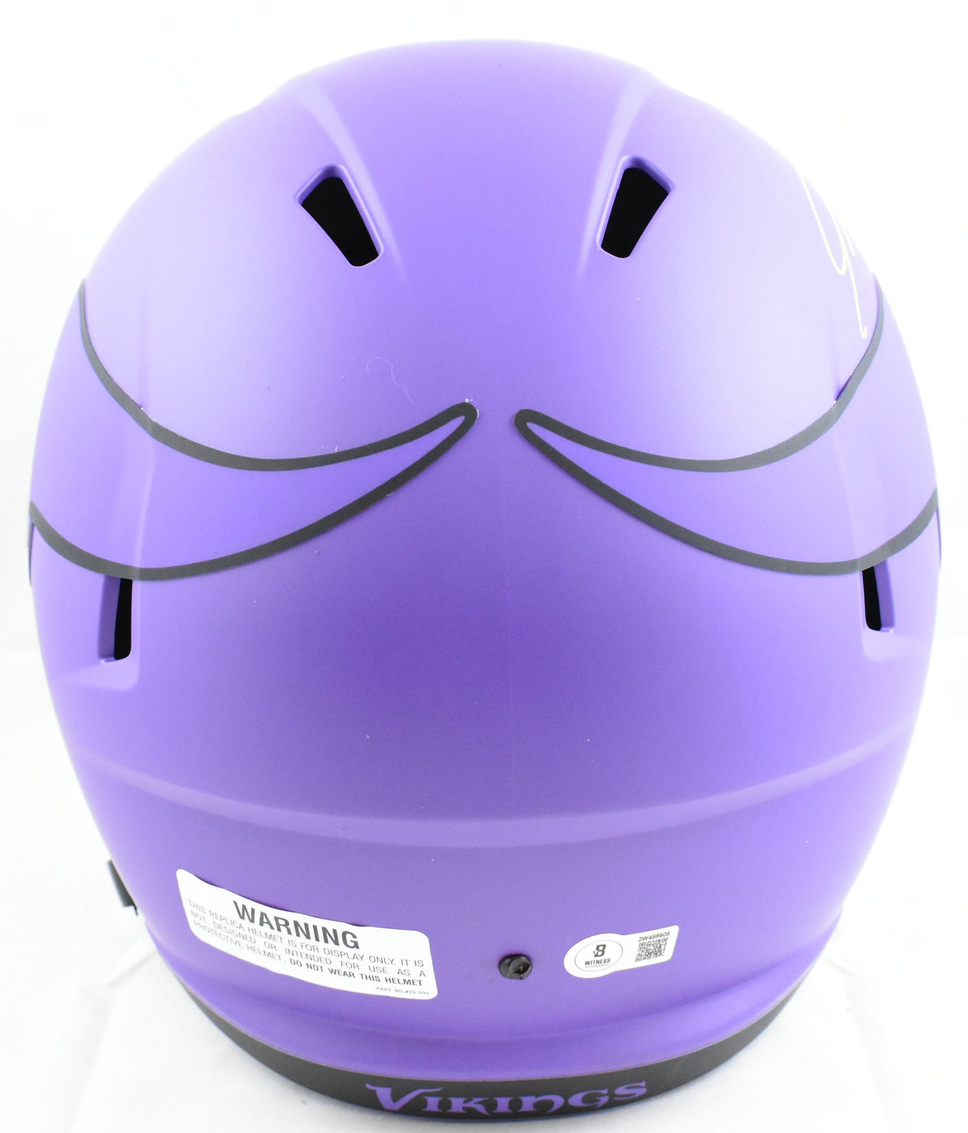 Jordan Addison Autographed Vikings F/S Rave Speed Helmet- Beckett W Holo *Yellow