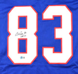 Andre Reed Autographed Blue Pro Style Jersey w/HOF - Beckett W Hologram *Black