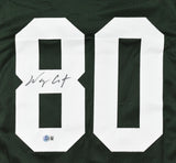Wayne Chrebet Autographed Green Pro Style Jersey - Beckett W Hologram *Black