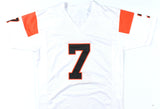 Boomer Esiason Autographed White Pro Style Jersey - Beckett W Hologram *Silver