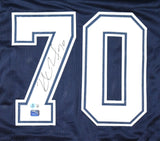 Zack Martin Autographed Blue Pro Style Jersey - Beckett W Hologram *Black