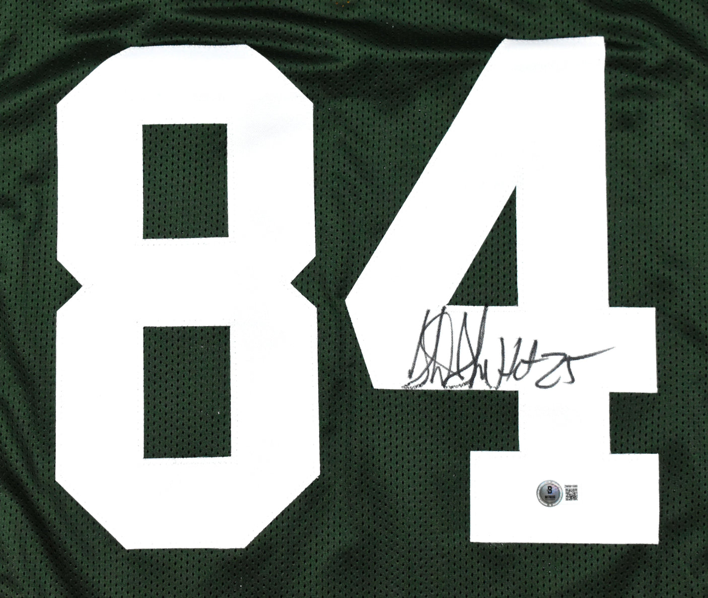 Sterling Sharpe Autographed Green Pro Style Jersey HOF - Beckett W Hologram