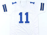 Danny White Autographed White Pro Style Jersey - Beckett W Hologram *Silver