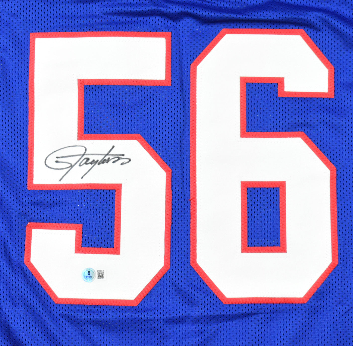 Lawrence Taylor Autographed Blue Pro Style Jersey - Beckett W Hologram *Black