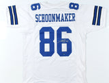 Luke Schoonmaker Autographed White Pro Style Jersey - Prova *Silver
