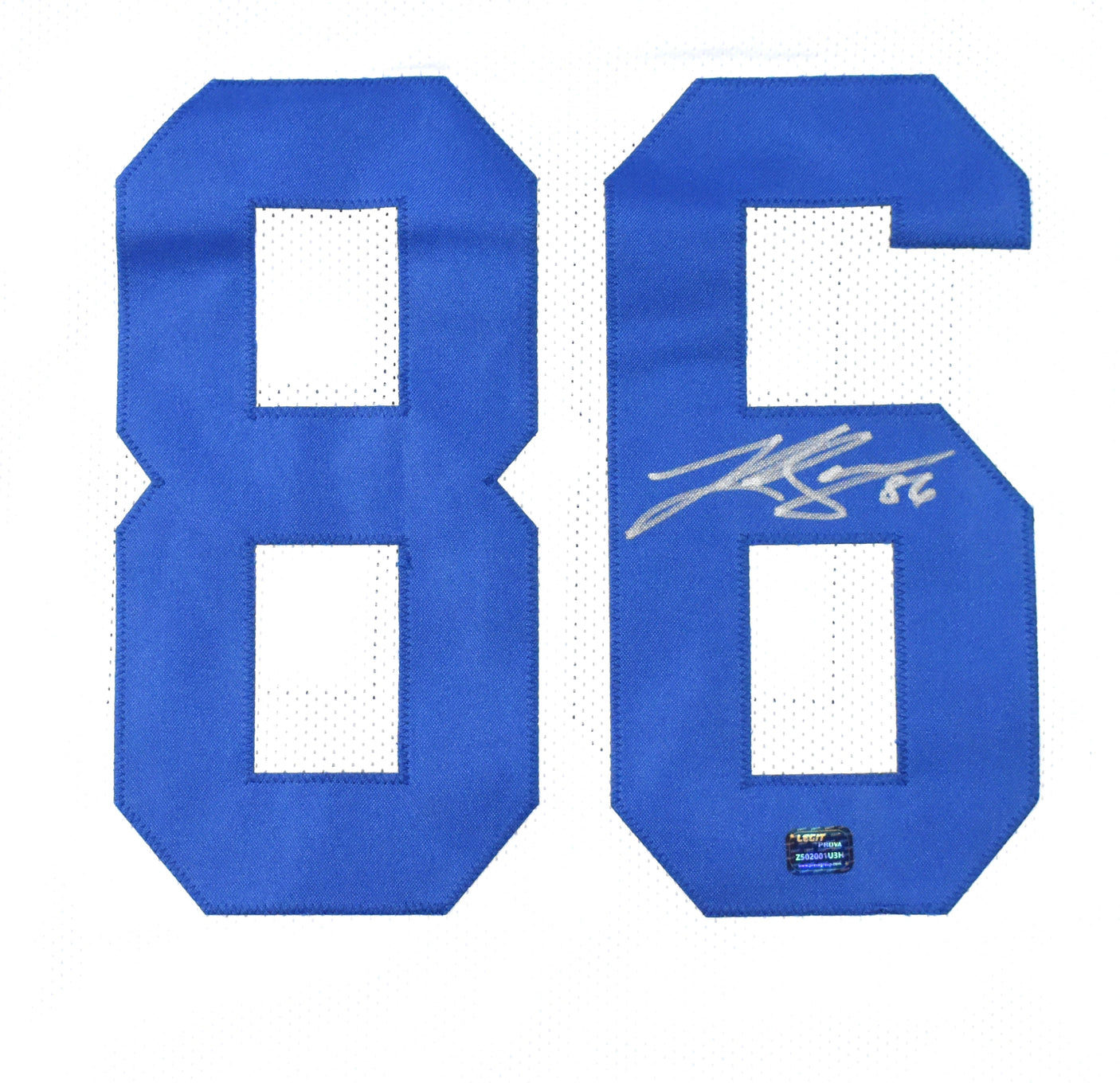 Luke Schoonmaker Autographed White Pro Style Jersey - Prova *Silver