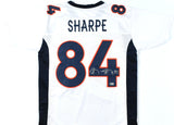 Shannon Sharpe Autographed White Pro Style Jersey - Beckett W Hologram *Silver
