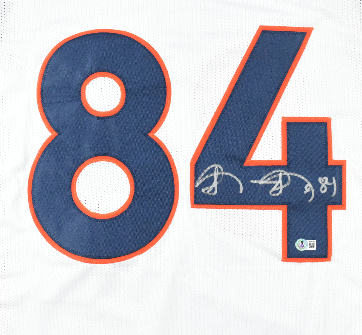 Shannon Sharpe Autographed White Pro Style Jersey - Beckett W Hologram *Silver