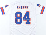 Shannon Sharpe Autographed White TB Pro Style Jersey- Beckett W Hologram *Silver