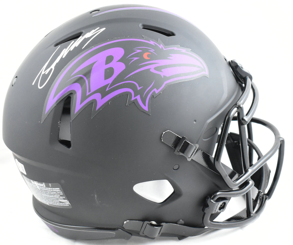 Zay Flowers Autographed Ravens F/S Eclipse Speed Authentic Helmet-Beckett W Holo
