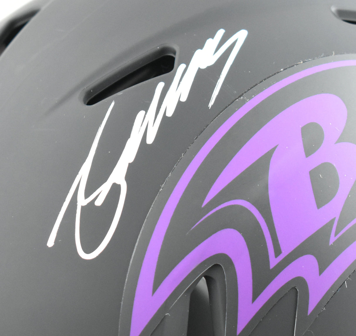 Zay Flowers Autographed Ravens F/S Eclipse Speed Authentic Helmet-Beckett W Holo