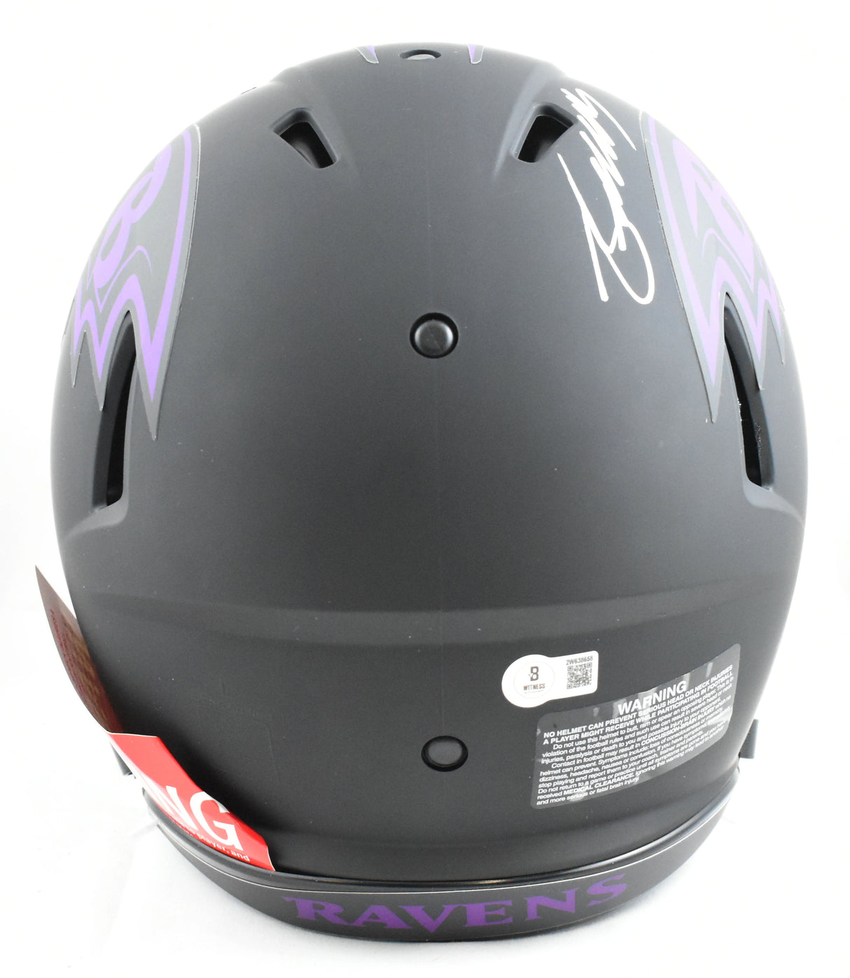 Zay Flowers Autographed Ravens F/S Eclipse Speed Authentic Helmet-Beckett W Holo