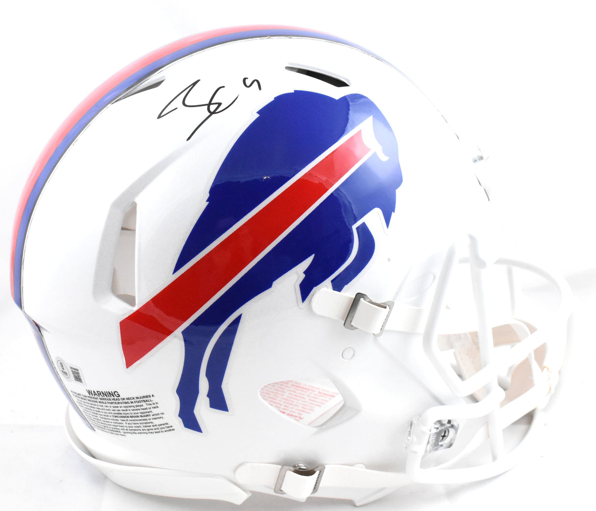 James Cook Autographed Buffalo Bills F/S Speed Authentic Helmet - Beckett W Holo