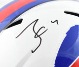 James Cook Autographed Buffalo Bills F/S Speed Helmet- Beckett W Hologram *Black