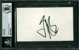 Tyra Banks America's Next Top Model Authentic Signed 3x5 Index Card BAS Slabbed