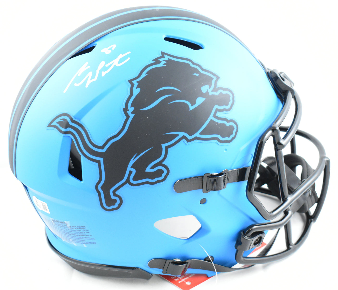 Sam LaPorta Autographed Lions F/S Rave Speed Authentic Helmet - Beckett W Holo