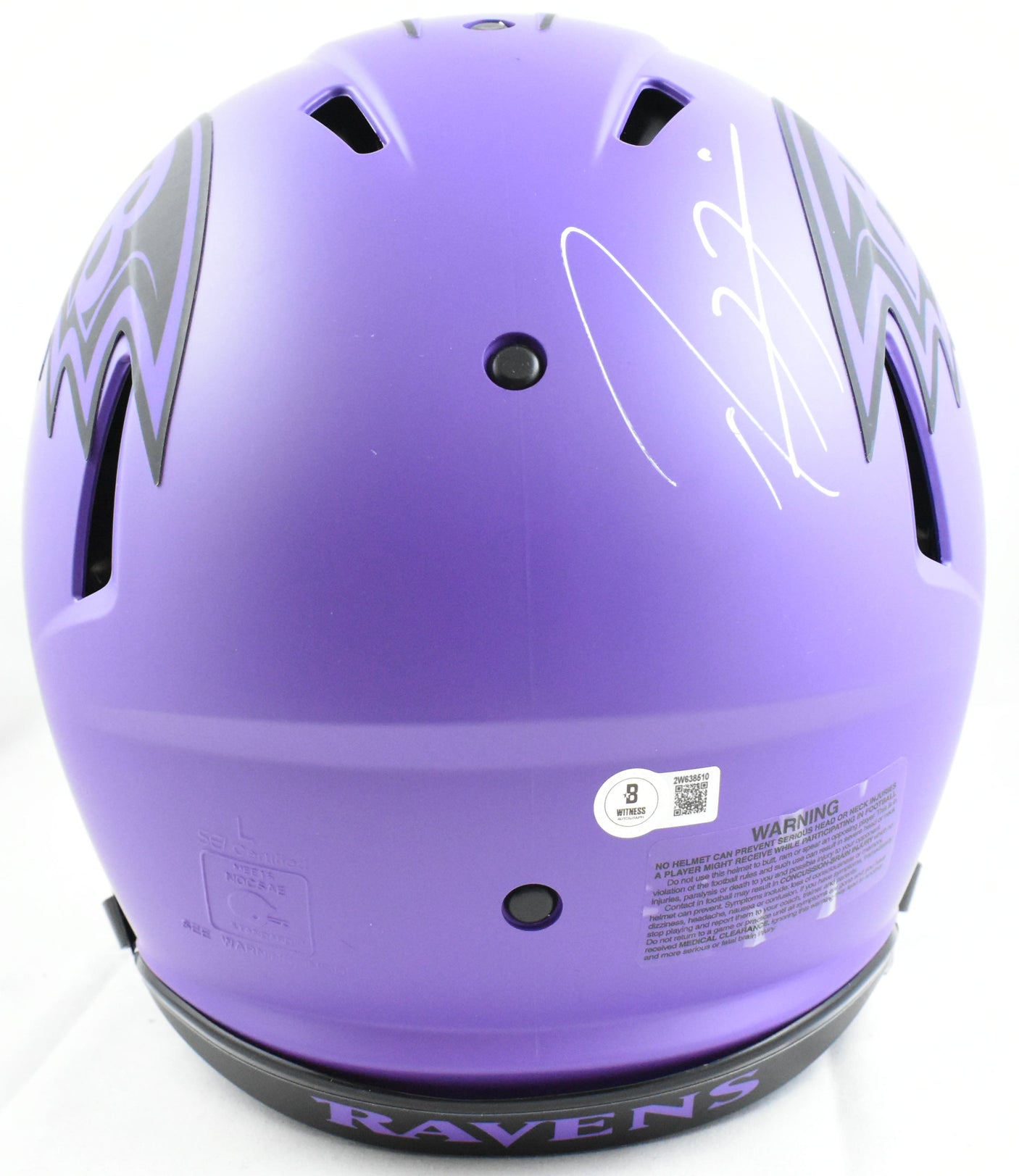 Suggs, Lewis, Reed Signed Ravens F/S Rave Speed Authentic Helmet- Beckett W Holo