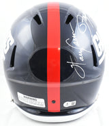 Taylor/Carson/Simms Autographed New York Giants F/S Speed Helmet-Beckett W Holo