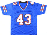 Terrel Bernard Autographed Blue Pro Style Jersey - Prova *Black