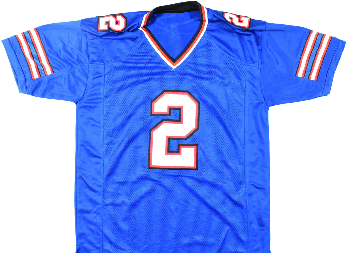 Tyler Bass Autographed Blue Pro Style Jersey - Prova *Black