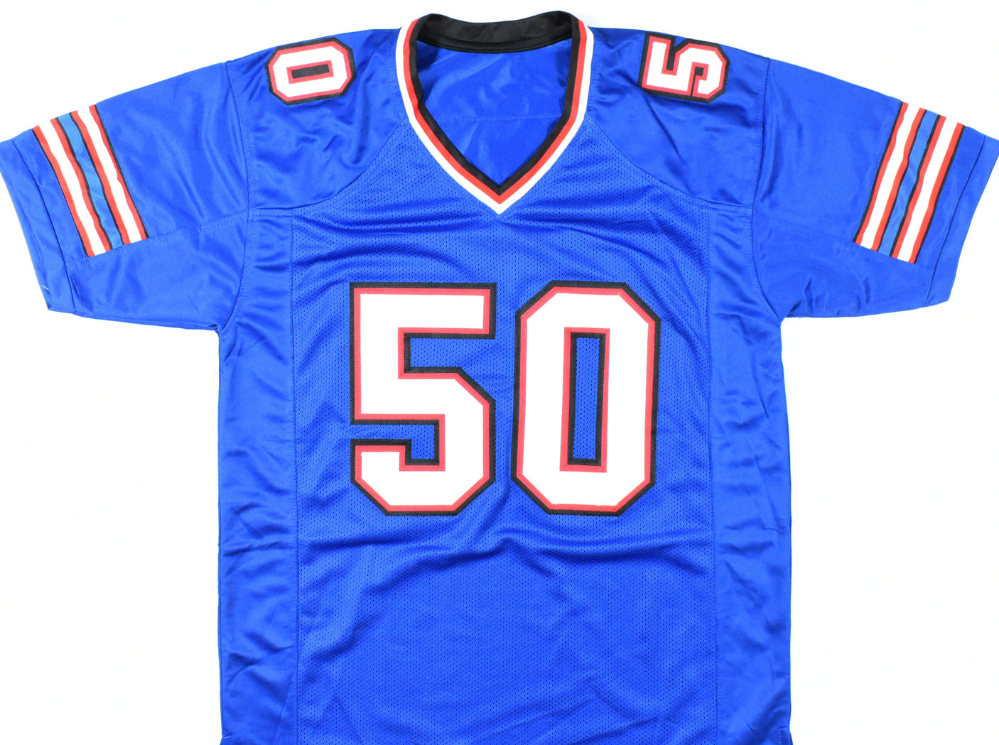 Greg Rousseau Autographed Blue Pro Style Jersey - Beckett W Hologram *Black