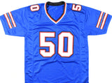 Greg Rousseau Autographed Blue Pro Style Jersey - Beckett W Hologram *Black