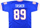 Steve Tasker Autographed Blue Pro Style Jersey - Prova *Black