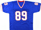 Steve Tasker Autographed Blue Pro Style Jersey - Prova *Black