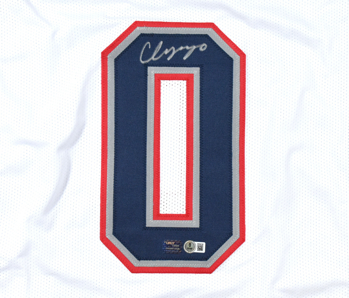 Christian Gonzalez Autographed White Pro Style Jersey - Beckett W Hologram